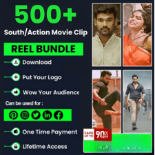 500+ South Hindi Dubbed Movie Action Reels Bundle