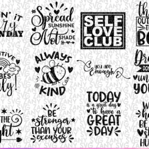 795 Black Text Quotes Bundle Pack