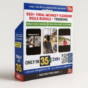 🐒 650+ India’s Craziest Monkey Vlog Reels Bundle – हर Reel Superhit