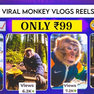 Viral Ai Monkey Vlogging Reels Bundle