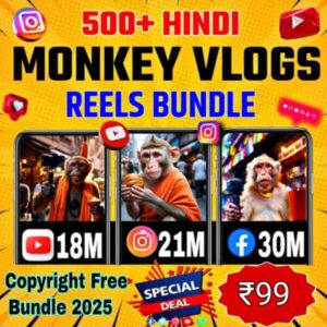 500+ Monkey Vlogs Reel Bundle: Viral Video Content for Social Media