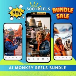 🚀📥 650+ Viral Ai Monkey Vlogging Reels Bundle 🚀✅