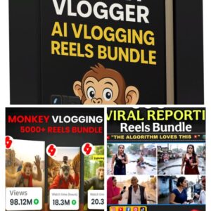 Monkey vlogger & Ai Reporter Reels Bundle