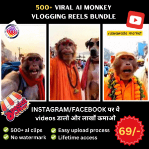500+ Ready-Made Monkey Vlog Reels – Viral AI Video Kit!