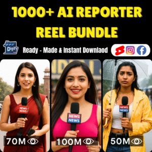 1000+ AI Reporter Vlog Reels Bundle