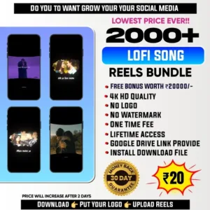 2000+ LoFi Song Reels Bundle 🥀🌺 – Elevate Your Chill Vibes! 🎶
