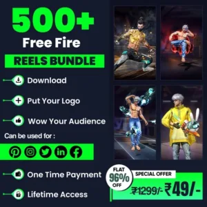 500+ Free Fire Reels Bundle – Action-Packed Fun 🔥🎮