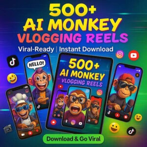 Viral 1000+ AI Monkey Vlog Reels