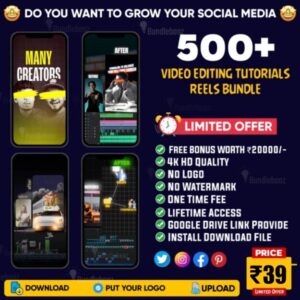 500+ Video Editing Reels Bundle – Learn Video Editing