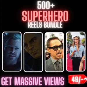 500+ Superhero Reel Bundle: Instant Social Media Growth & Engagement