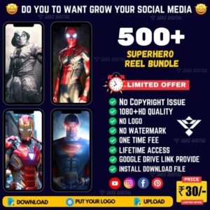 500+ Superhero Reels Bundle – Bring Epic Action to Your Audience ⚡🦸‍♂️
