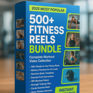500+ Fitness Reels Bundle - Complete Workout Video Collection for Social Media Content Creators