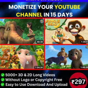 3D CARTOONS LONG VIDEO REELS BUNDLE