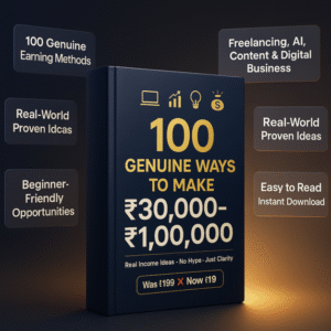 100 Genuine Ways to Make ₹30,000–₹1,00,000 Monthly 💰