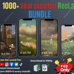 1000+ VIRAL SKELETON REELS BUNDLE 🎨