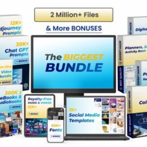 Biggest Digital Bundle – 2 Million+ Premium Digital Files | AI Prompts, Designs, Templates & More