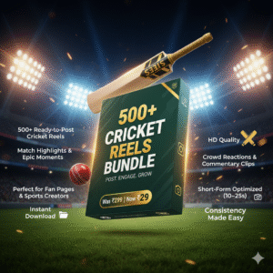 500+ Trending Cricket Reels Bundle - Boost Your Social Media & Engagement