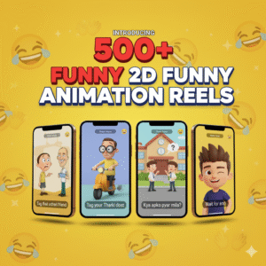 500+ Trending 2D Animation Cartoon Reels Bundle - Boost Social Media Engagement