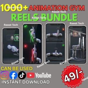1600+ ANIMATION GYM WORKOUT REELS BUNDLE