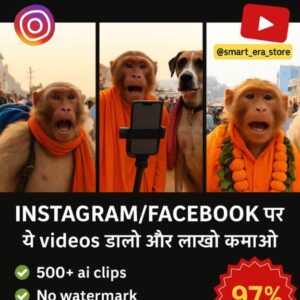 Monkey Vlogging Reels Bundle (500+ Viral Reels) – Funny Animal Reels Pack for Instagram & YouTube Shorts