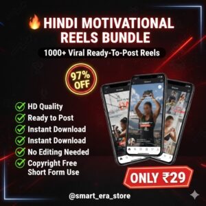 Hindi Motivational Reels Bundle (1000+ Viral Reels) – Ready-to-Post Reels for Instagram & Shorts