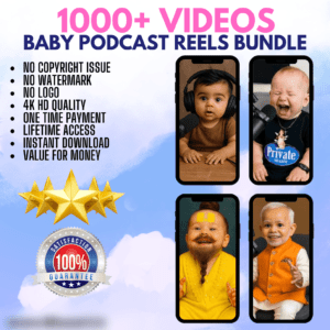 1000+ Engaging AI Baby Podcast Reels Bundle - Viral Content for Parents & Creators