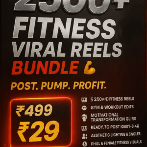 “2500+ Fitness Viral Reels Bundle 💪 – Post. Pump. Profit.”
