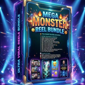 Mega Viral Reels + Templates Pack – 17000+ Reels, AI Bundles, 6000 Templates & Growth Courses