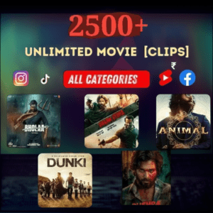 2500+ Unlimited Viral Movie Clips Bundle | Reels, Shorts & TikTok Ready (All Categories)