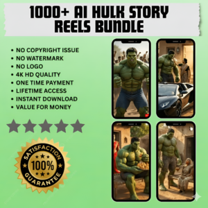 1000+ Trending AI Hulk Reels Bundle - Boost your social media with this trending bundle